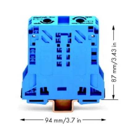 Borne de passage WAGO 2L 50mm² bleu 