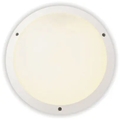 Decken-/Wandleuchte Legrand Chartres T1 HF E27 75W IP55 Ø296×95mm weiss 