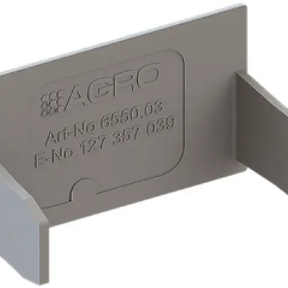 Piastra terminale AGRO per canale d'installazione 6550 grigio 