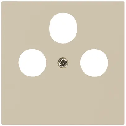 Placca frontale kallysto beige per R/TV/SAT 60×60mm 