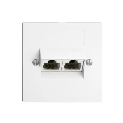 Insert pour prise de raccordement ENC 2×RJ45/u 8P sép.EDIZIOdue blanc ITplus 
