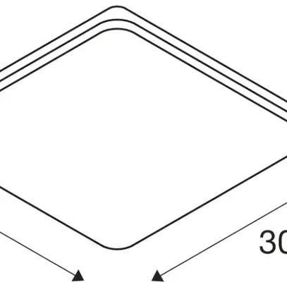 Plafoniera/applique LED SLV SIMA SENSOR SQUARE 24W 2200lm 3000K IP44 bianco 