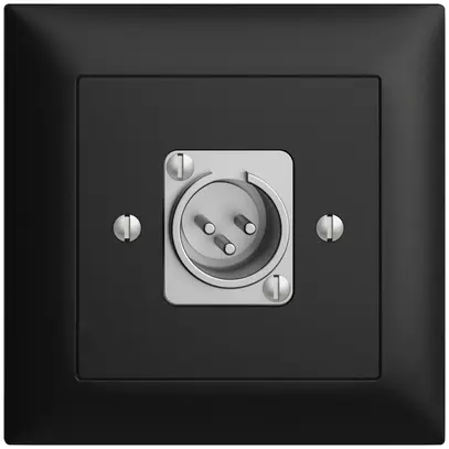 Prise de raccordement XLR avec fiche EDIZIOdue noir 