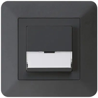 Tasto di suoneria INC A/1L kallysto.trend nero con porta-etichetta 37×15mm 