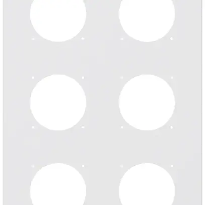 Placca d.montaggio INC robusto 3×2 alluminio, bianco 