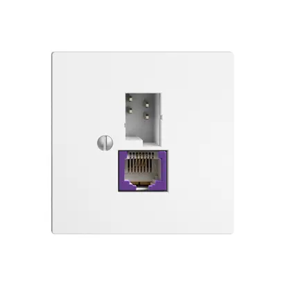 Presa T+T 6P/1×RJ45 DSL-a banda larga EDIZIOdue bianco 