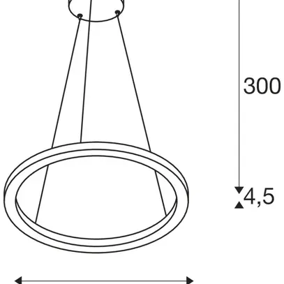 Lampada sospesa LED SLV ONE 60 UP/DOWN DALI 25W 800lm 3000/4000K bianco 