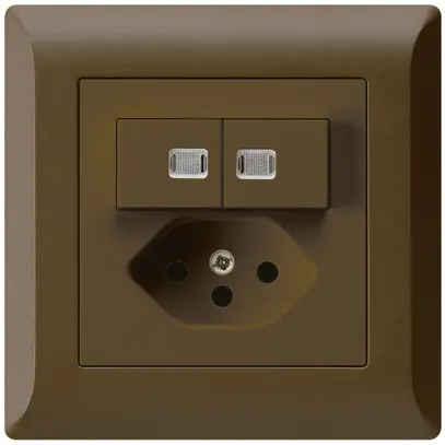 Combinazione luminosa INC 1/3+3/1P+T13 kallysto.line marrone 2 lenti 