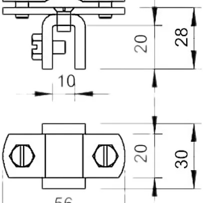 Borne de feuillure Bettermann 8/10mm V2A VDE 0185-305 (IEC 62305) 