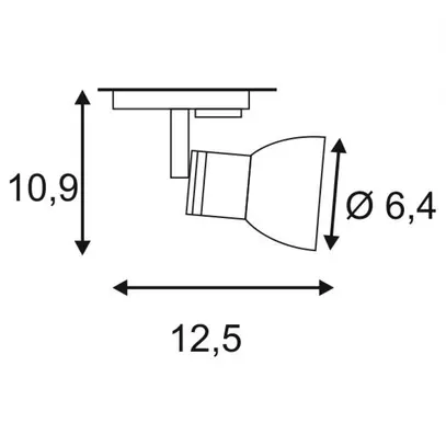 Projecteur SLV PURIA GU10 50W avec adaptateur 1-phase IP20, noir 