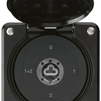 Interruttore a chiave INC robusto IP55 con copertura senza cilindro S1/1P nero 