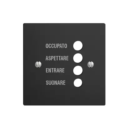 Plaque frontale EDIZIOdue noir italien 