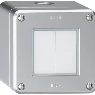 AP-Druckschalter robusto IP55 Schema 3/Drucktaster aluminium 