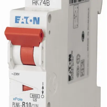 Disjoncteur Eaton C/10A 1P+N 6kA 1UM 