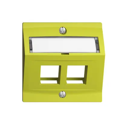 Kit de montage EDIZIOdue F, avec capot de sortie oblique, pour 2×Keystone, lemon 