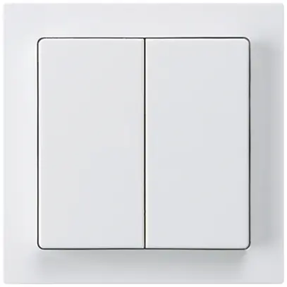 Kit frontale kallysto 60×60 bianco per interruttore/tasto con bottone doppio 
