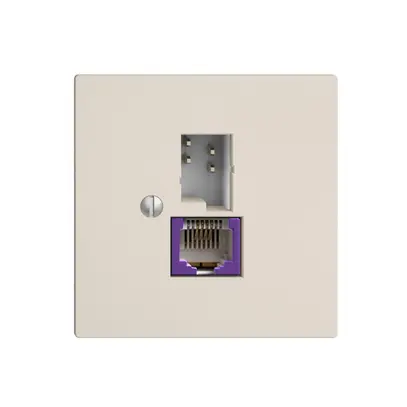 Presa T+T 6P/1×RJ45 DSL-a banda larga EDIZIOdue crema 