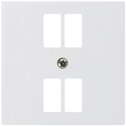 Plaque frontale kallysto pour prise 4×USB blanc 