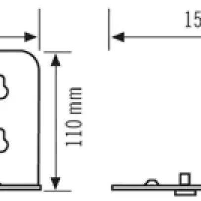 Support mural ESYLUX WALL MOUNTING PLATE pour luminaire de secours SLP-2 