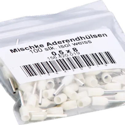 Capocorda Ferratec DIN isolalto 0.5mm²/8mm bianco 