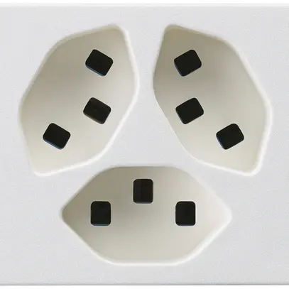 Presa FLF Hager 3×tipo 23 D bianco 