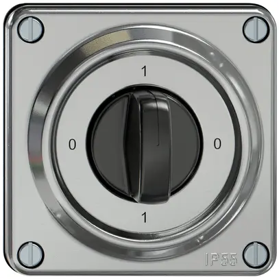 Interrupteur rotatif ELEMENT SNAPFIX® 1P 16A 400V 0-1-0-1 alu 