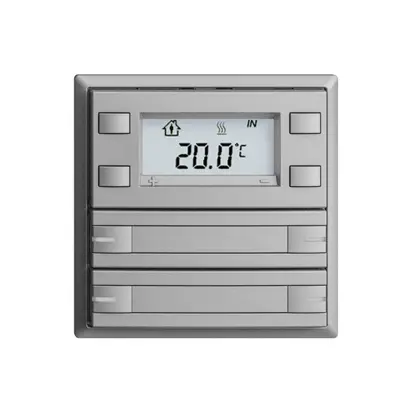 Pulsante RTH INC KNX 4×EDIZIOdue F silver, con carta+LED RGB 