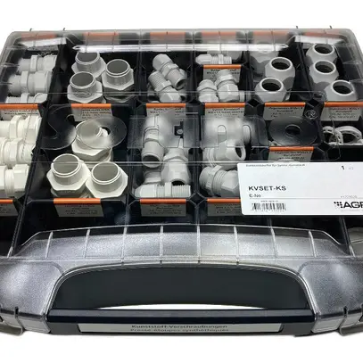 Coffret d'assortiment AGRO avec presse étoupes en matière synthétique 