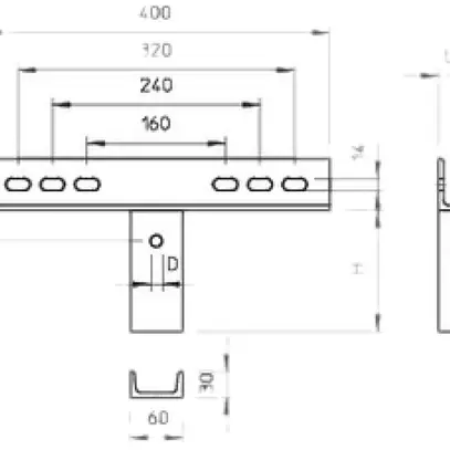 Placca adattatrice Bettermann KA-AW30 zincato a caldo a immersione 