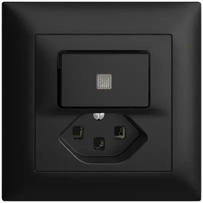 Combinaison lum. ENC 6/1L+T23 EDIZIOdue noir, lentille LED jaune 