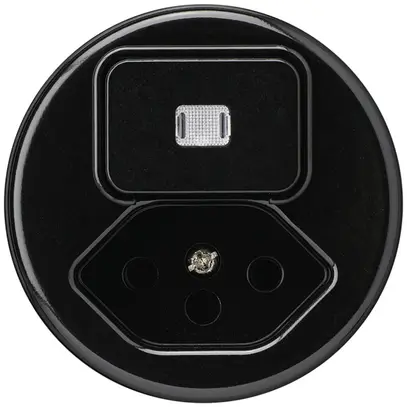 Inserto per combinazione luminosa A-R/1L+tipo 13 nero basico 