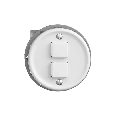 UP-Taster KNX STANDARDdue 2×mit LED RGB, mit Temperaturfühler, weiss 