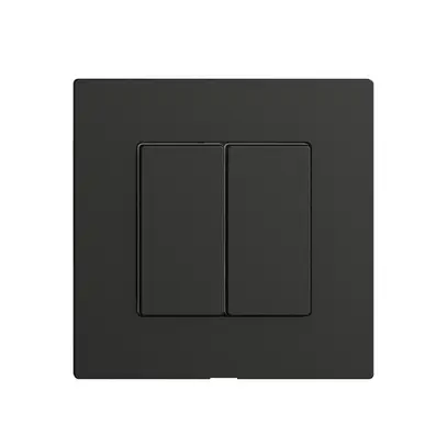Kit recouvrement pour interrupteur 2c/2t Edue Wiser noir 