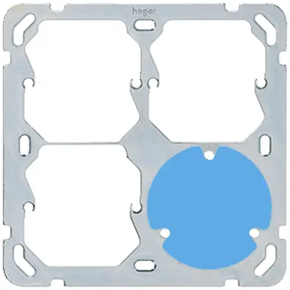 Placca di fissaggio Hager grd.2×2 3×52 + 1×3P 137×137 mm all 
