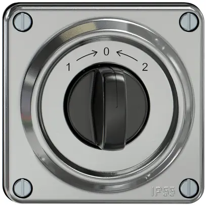 Contatto rotativo ELEMENT SNAPFIX® 1P 2C 16A 400V 1<-0->2 87×91mm all 