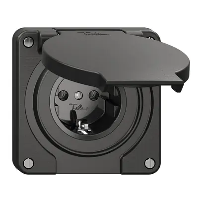 Steckdose NEVO N.CO Schuko, schwarz 