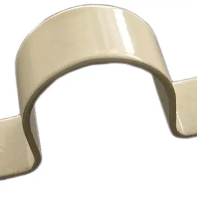 Bride Plica 2 vis M50 acier laqué gris clair 