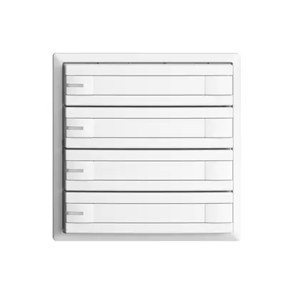 Poussoir ENC KNX 4× EDIZIOdue blanc RGB avec LED avec insert papier 