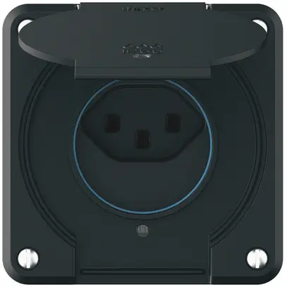 Presa robusto 1×tipo 23 luminoso IP55 nero 