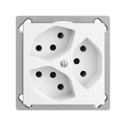 Prise INC EDIZIOdue 3×T13 blanc 