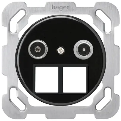 Presa multimedia INC basico TV-R mont.B 23dB 2GHz nero 