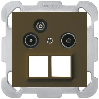 Prise pour antenne ENC R/TV/données kallysto HMS B 2GHz 10.5db brun 