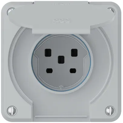 Presa robusto 1×tipo 25 IP55 grigio chiaro 