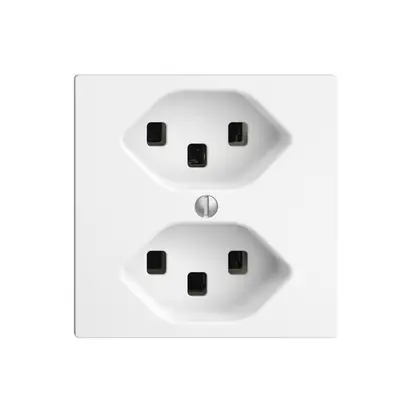 Presa EDIZIOdue 2×T23 bianco 16A, con morsetti innest. 