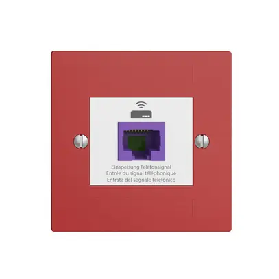 Prise de retour EDIZIOdue F 1×RJ45 p.Swisscom VoIP, 8 pôles, UTP, berry 