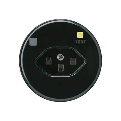 Presa basico A T23 FI 30mA nero, con shutter 