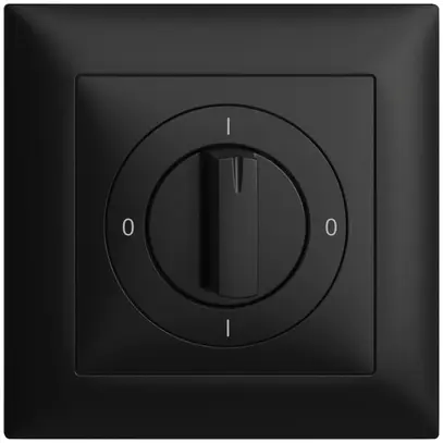 Kit frontale EDIZIOdue 0-1-0-1 88×88mm nero per interruttore rotativo 