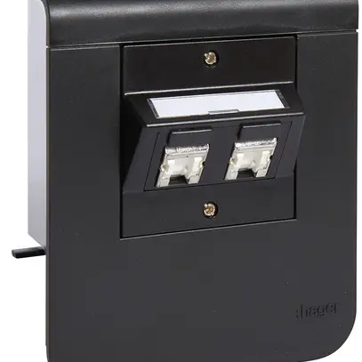 Supporto d'apparecchio Hager per SL20055 nero, 2×cat.6 