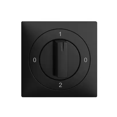 Kit frontal EDIZIOdue 0-1-0-2 60×60mm noir pour interrupteur rotatif 