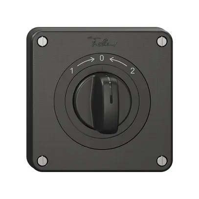 Contatto rotativo NEVO N.CO con manopola, KS, 1->0<-2, nero 